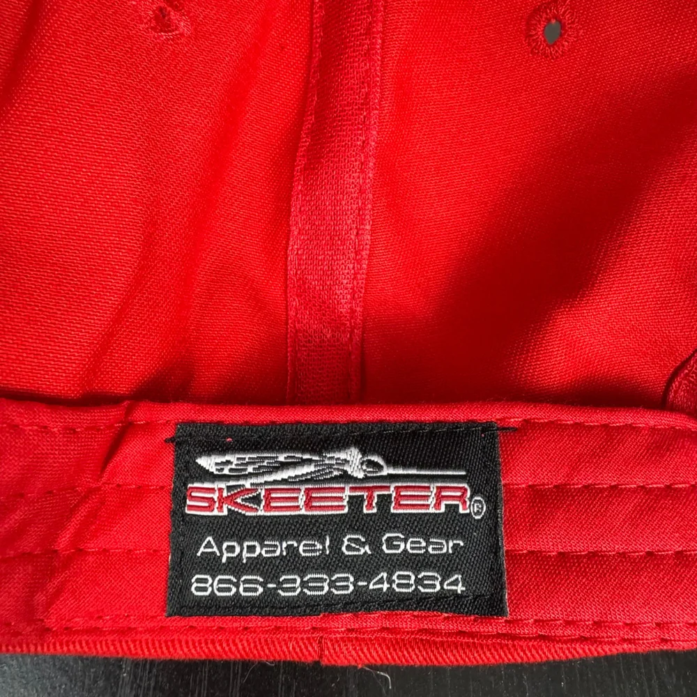 Skeeter Performance Fishing Boats Hat Cap Red Adjustable Fish Eat Sleep Outdoor